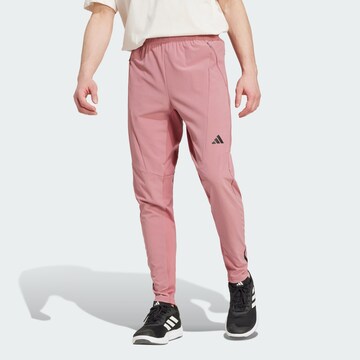 ADIDAS PERFORMANCE Tapered Sporthose 'Designed for Training' in Rot