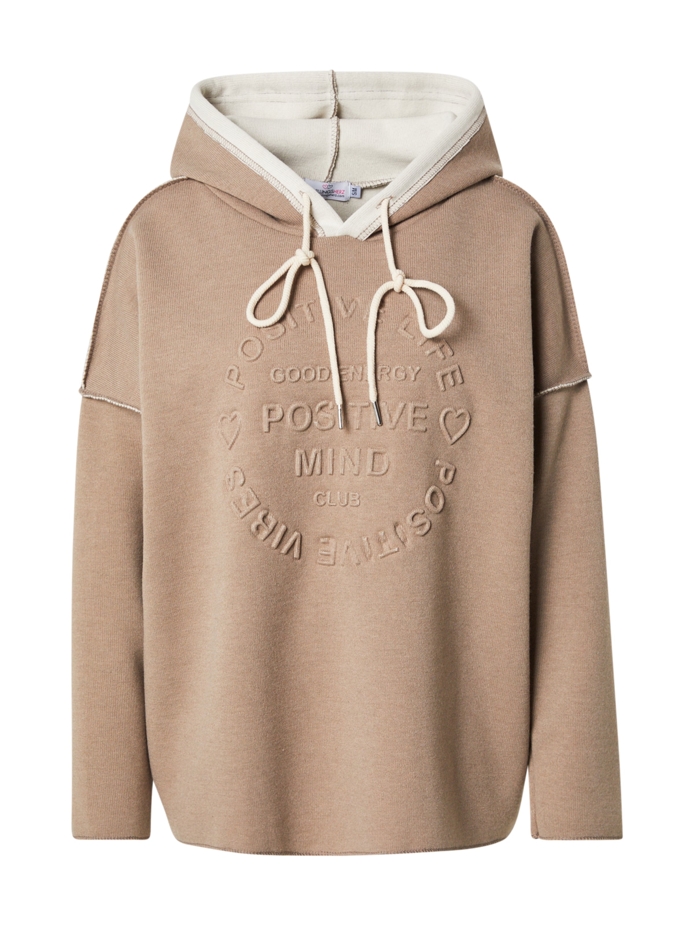 Pull-over Zwillingsherz en gris : devant