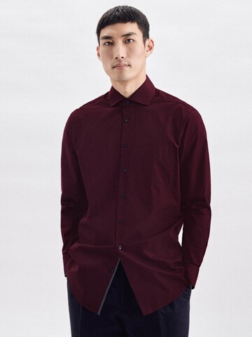 SEIDENSTICKER Regular fit Business shirt in Red: front