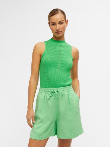 Top in maglia 'Bianka' di OBJECT in verde: frontale