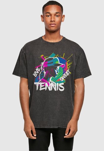 Merchcode Shirt 'Tennis Love, Sweat' in Schwarz: predná strana