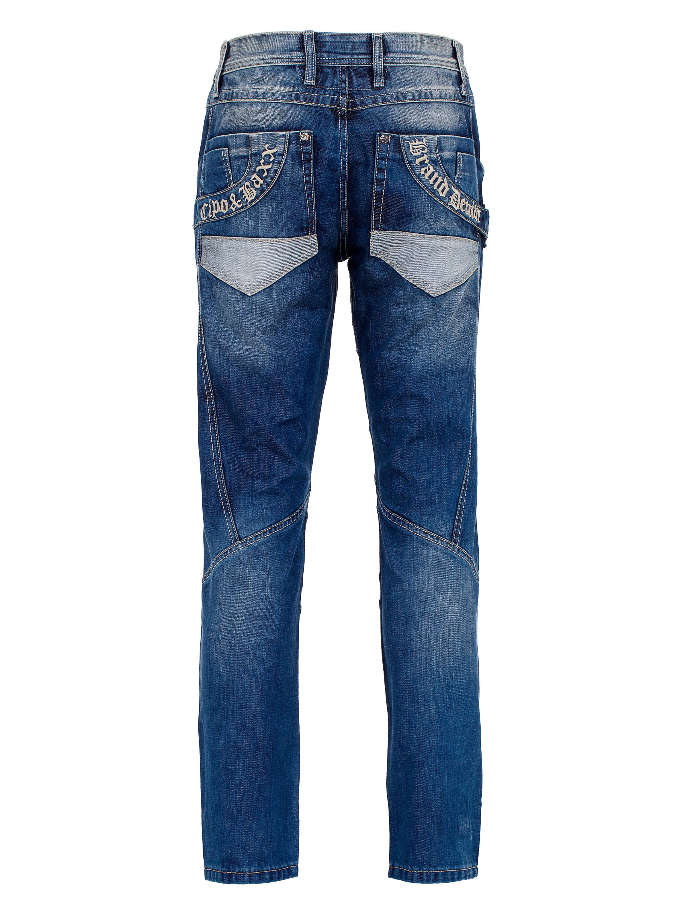 CIPO & BAXX Slimfit Jeans mit geradem Bein in Blau