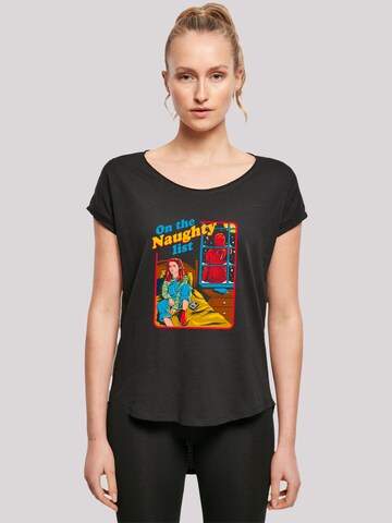 F4NT4STIC T-Shirt 'Stranger Things Naughty List Netflix TV Series' in Schwarz: Vorderseite