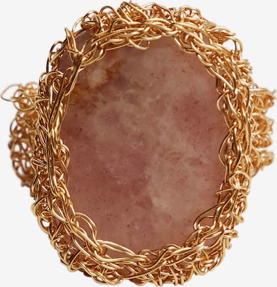 MANGO Ring 'Ling' in de kleur Goud / Oudroze, Productweergave