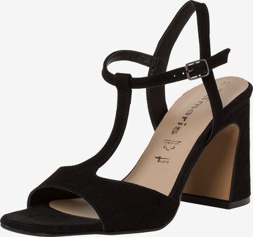 TAMARIS Strap Sandals in Black: front