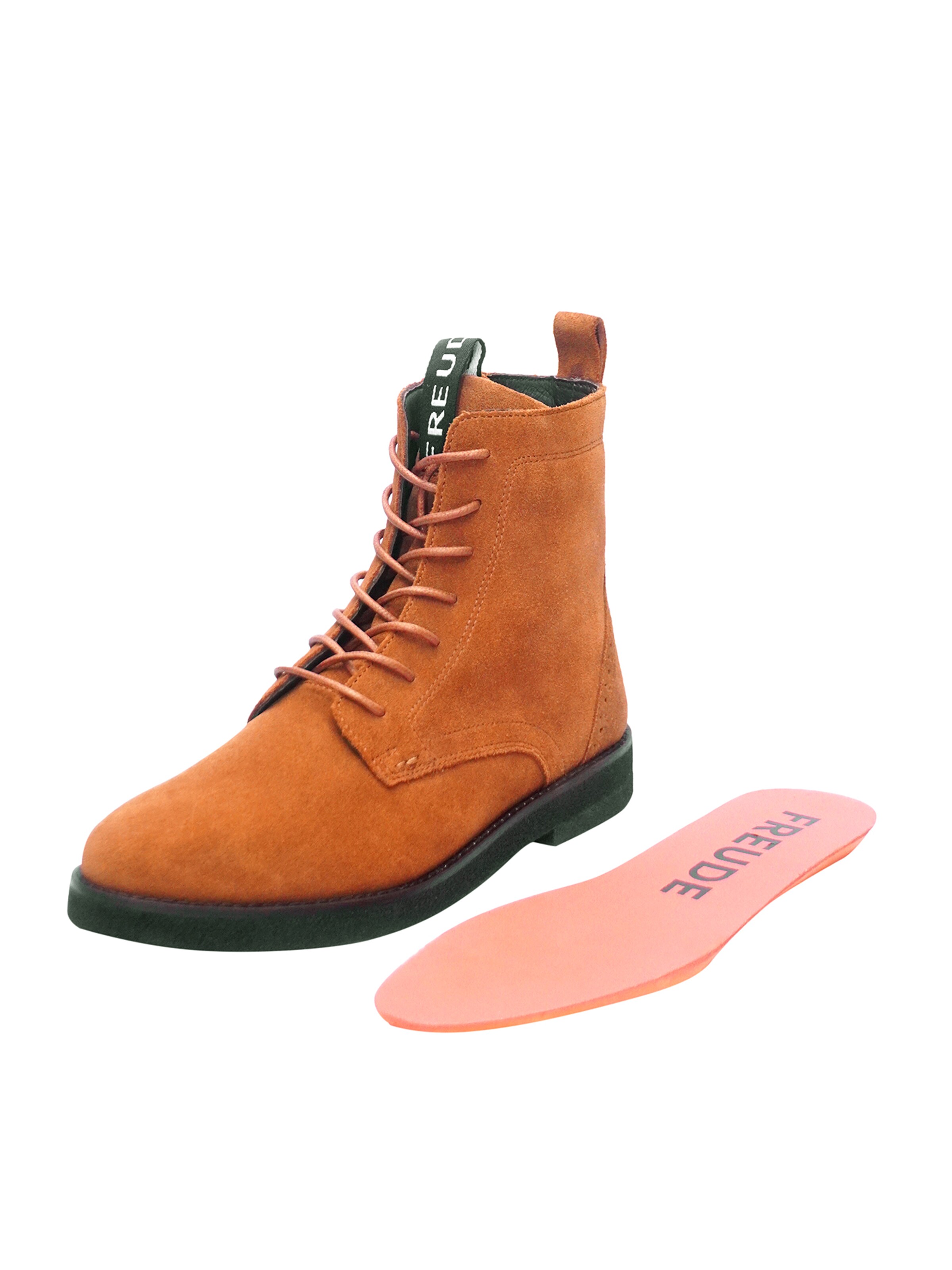 FREUDE Lace-up bootie 'Bonnie' in Brown