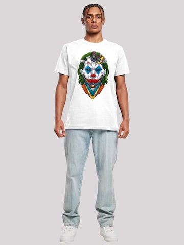 T-Shirt 'Cyberpunk Joker' F4NT4STIC en blanc