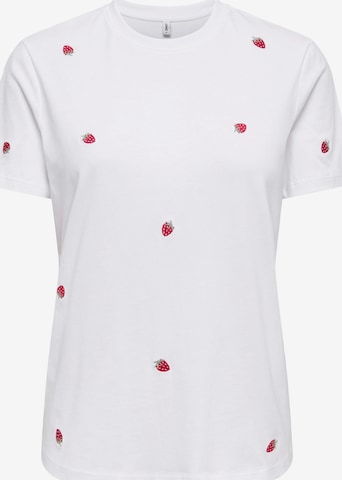 ONLY Тениска 'ONLKETTY' в бяло: отпред