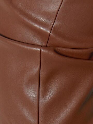 Bershka Flared Pants in Brown