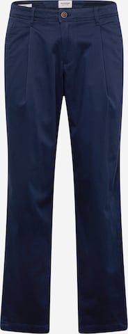 JACK & JONES Pleat-front trousers 'BILL BOWIE' in Blue: front