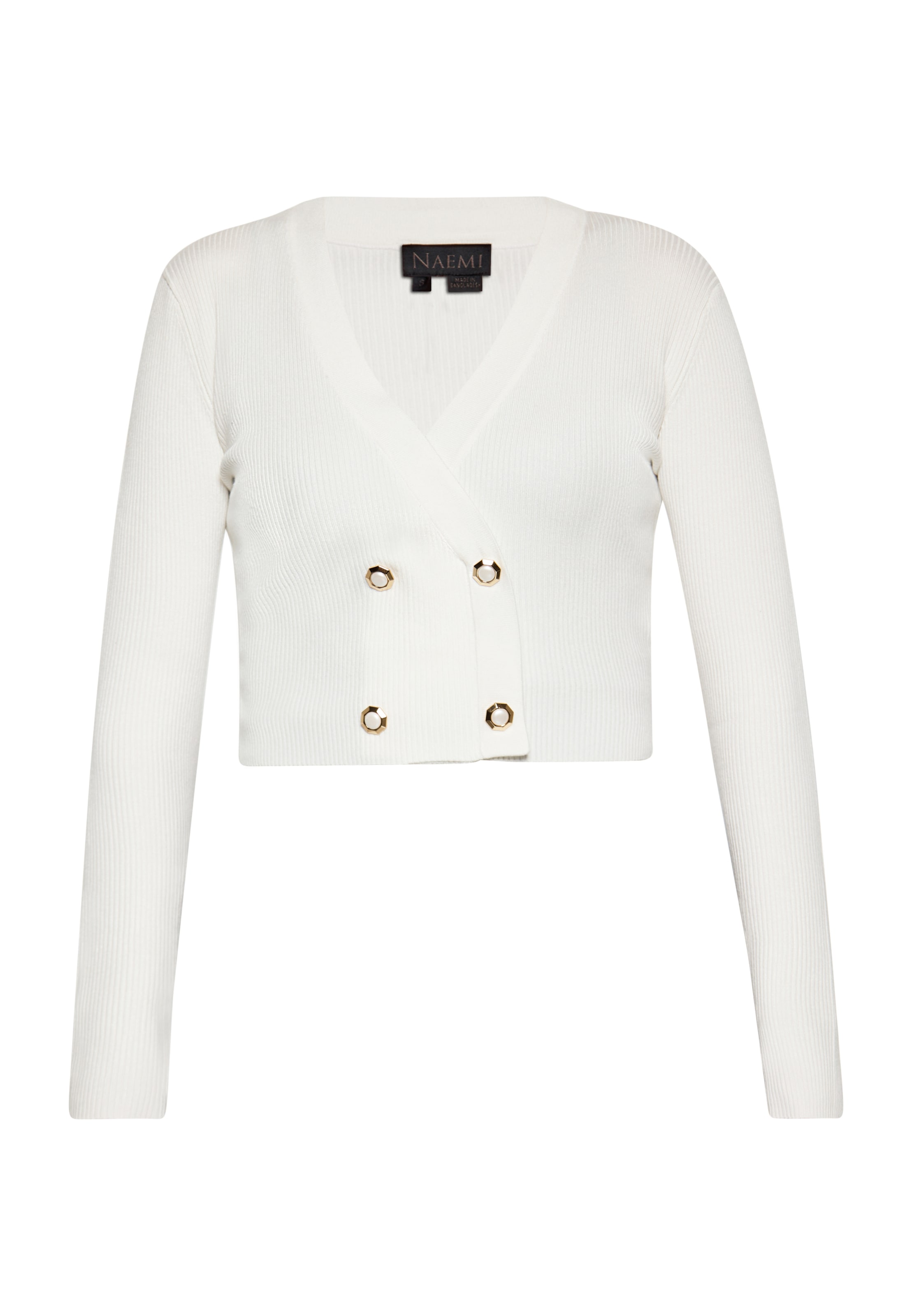 NAEMI Вязаная кофта в Белый: спереди