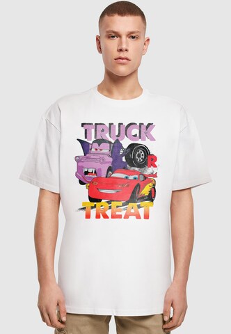 ABSOLUTE CULT Shirt 'Cars - Halloween Truck or Treat' in Wit: voorkant