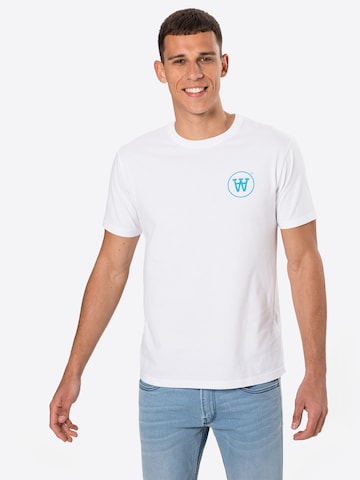 Tricou 'Ace' de la WOOD WOOD pe alb: față