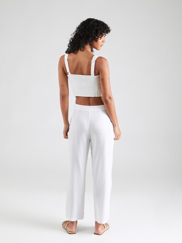 UNITED COLORS OF BENETTONWide Leg/ Široke nogavice Hlače - bijela boja