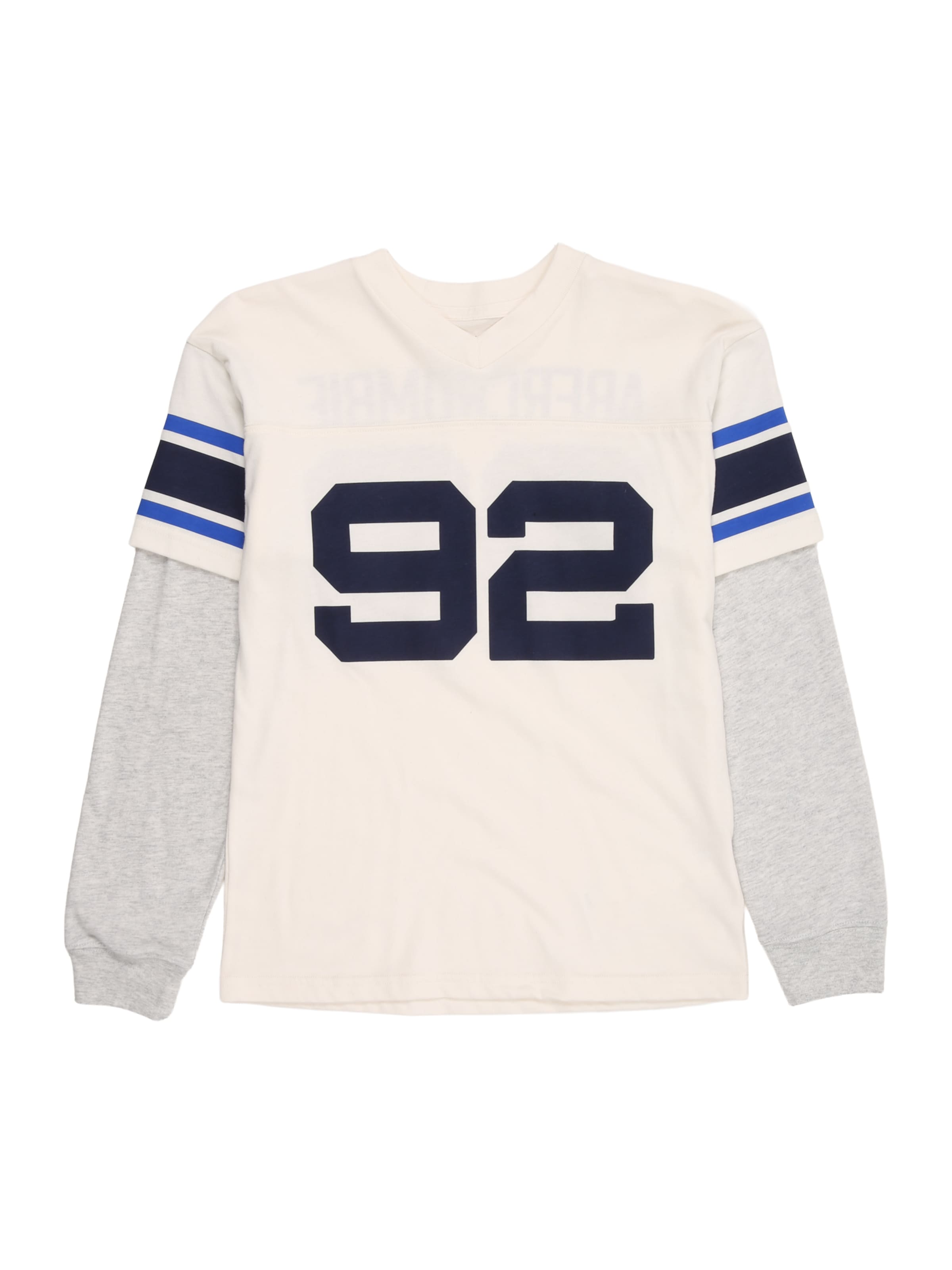Abercrombie & Fitch Majica 'FOOTBALL HANGDOWN' | bela barva: sprednja stran