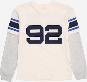 Abercrombie & Fitch Paita 'FOOTBALL HANGDOWN' värissä valkoinen: etupuoli