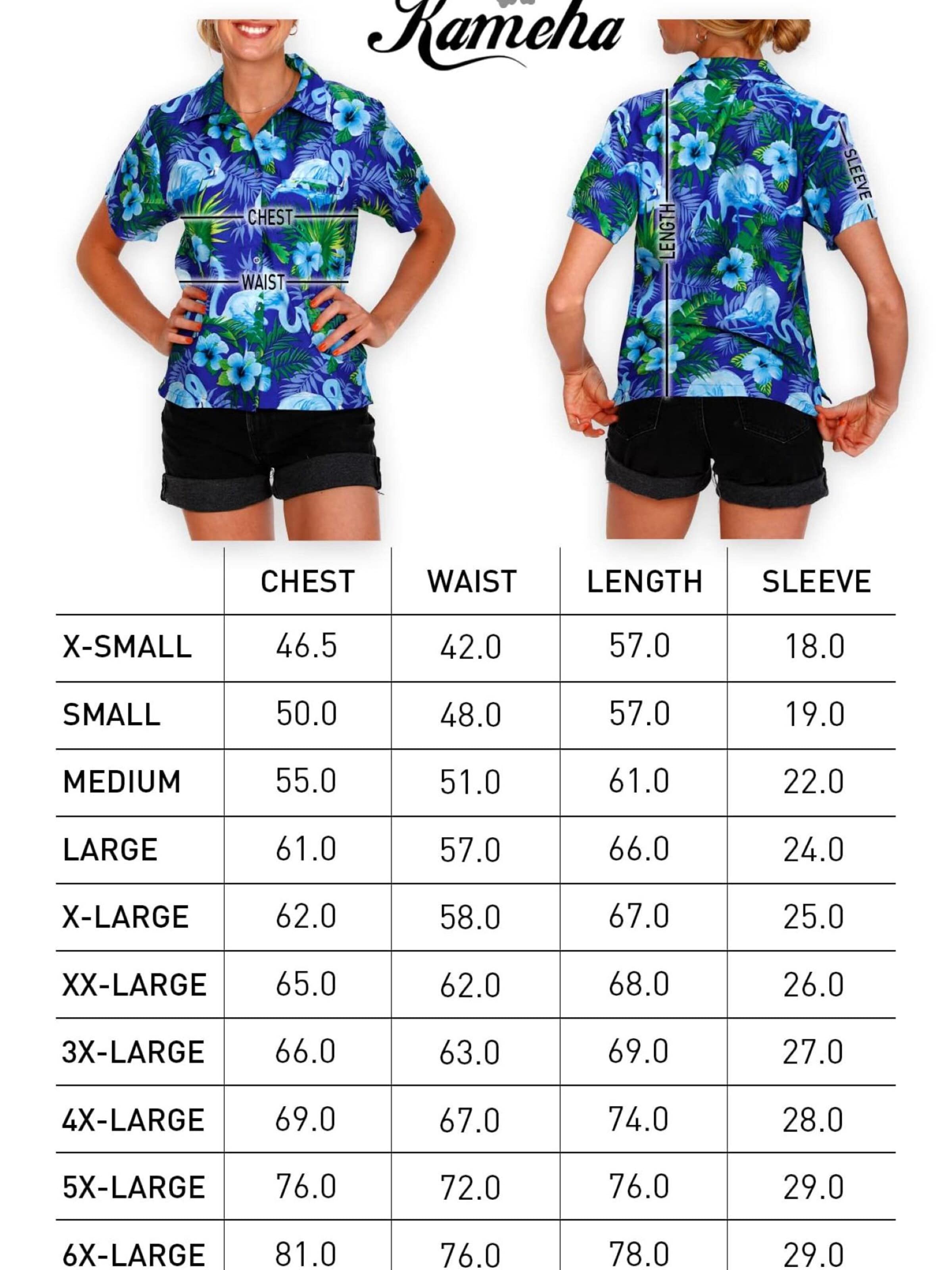 Camicia da donna 'Flamingo Flowers' di King Kameha in blu