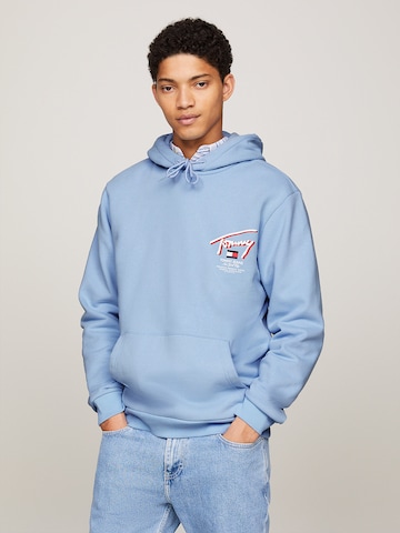 Sweat-shirt Tommy Jeans en bleu : devant