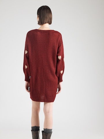 Hailys Pletené šaty 'Ra44iney' - Červená
