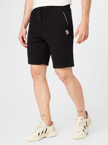 Karl Lagerfeld Regular Shorts in Schwarz: predná strana