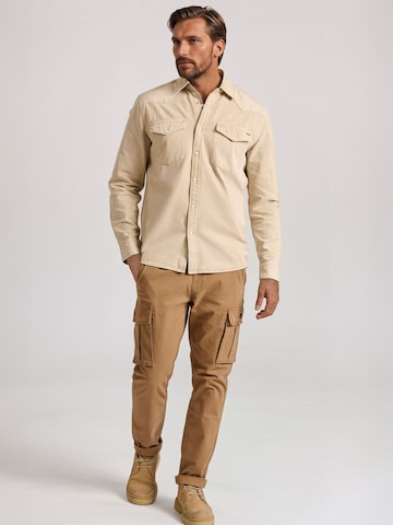 Regular Pantalon cargo Funky Buddha en beige : devant