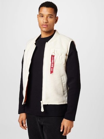 ALPHA INDUSTRIES Vest in White: front