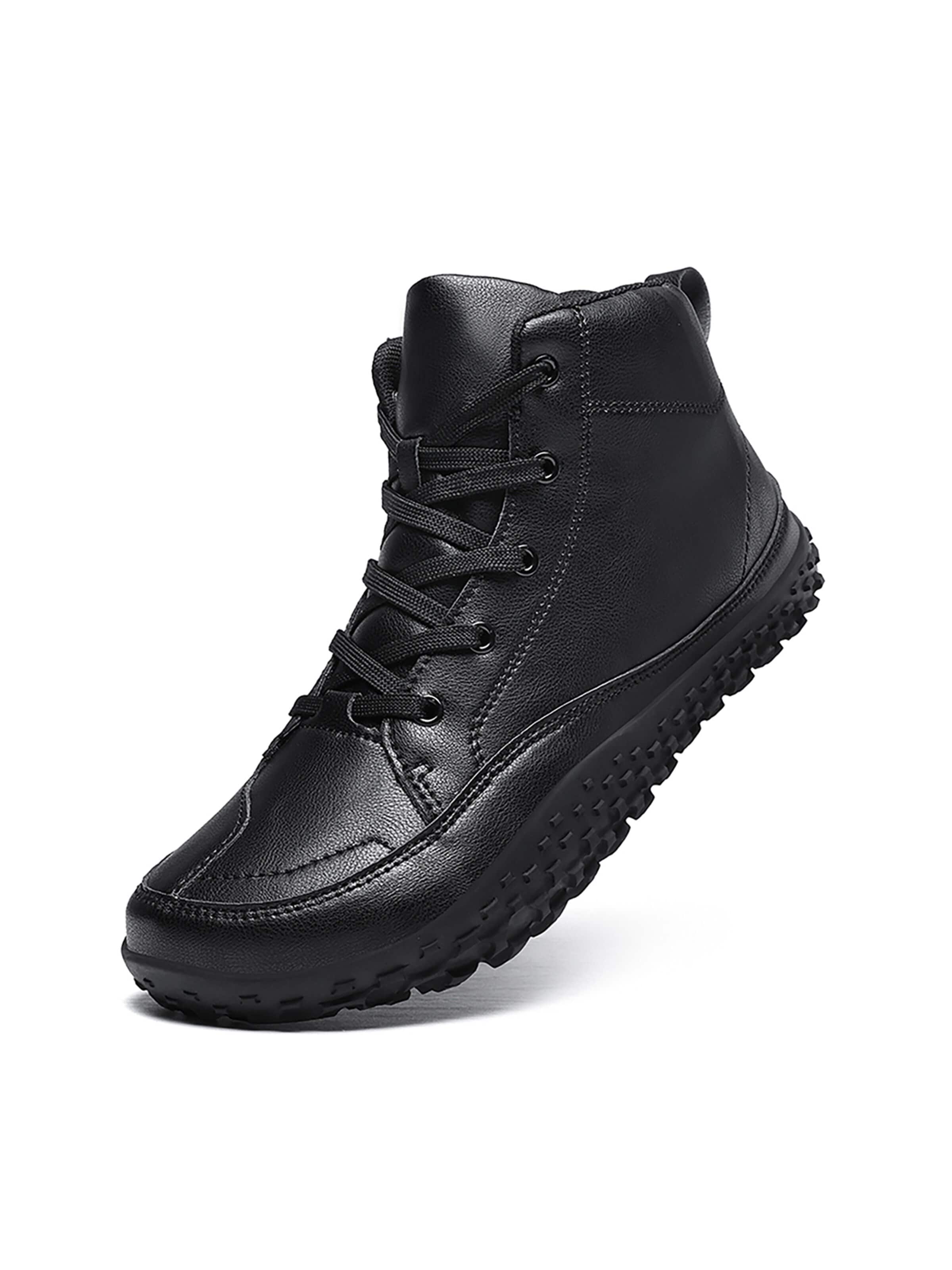 DOTALES Schnürstiefel 'DOTALES - Haven Barfußschuhe'‌‌‌‌‌‌‌‌‌ in Schwarz: Vorderseite