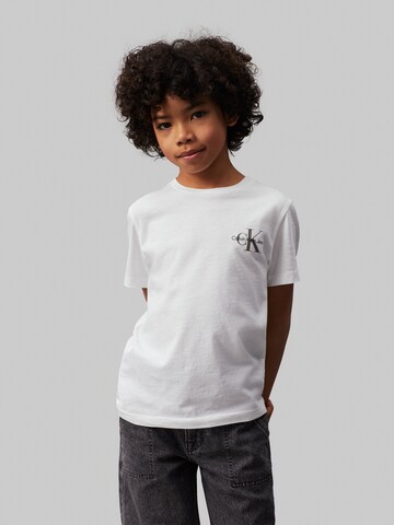 Calvin Klein Jeans Štandardný strih Tričko - biela