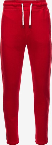 Effilé Pantalon 'P866' Ombre en rouge : devant