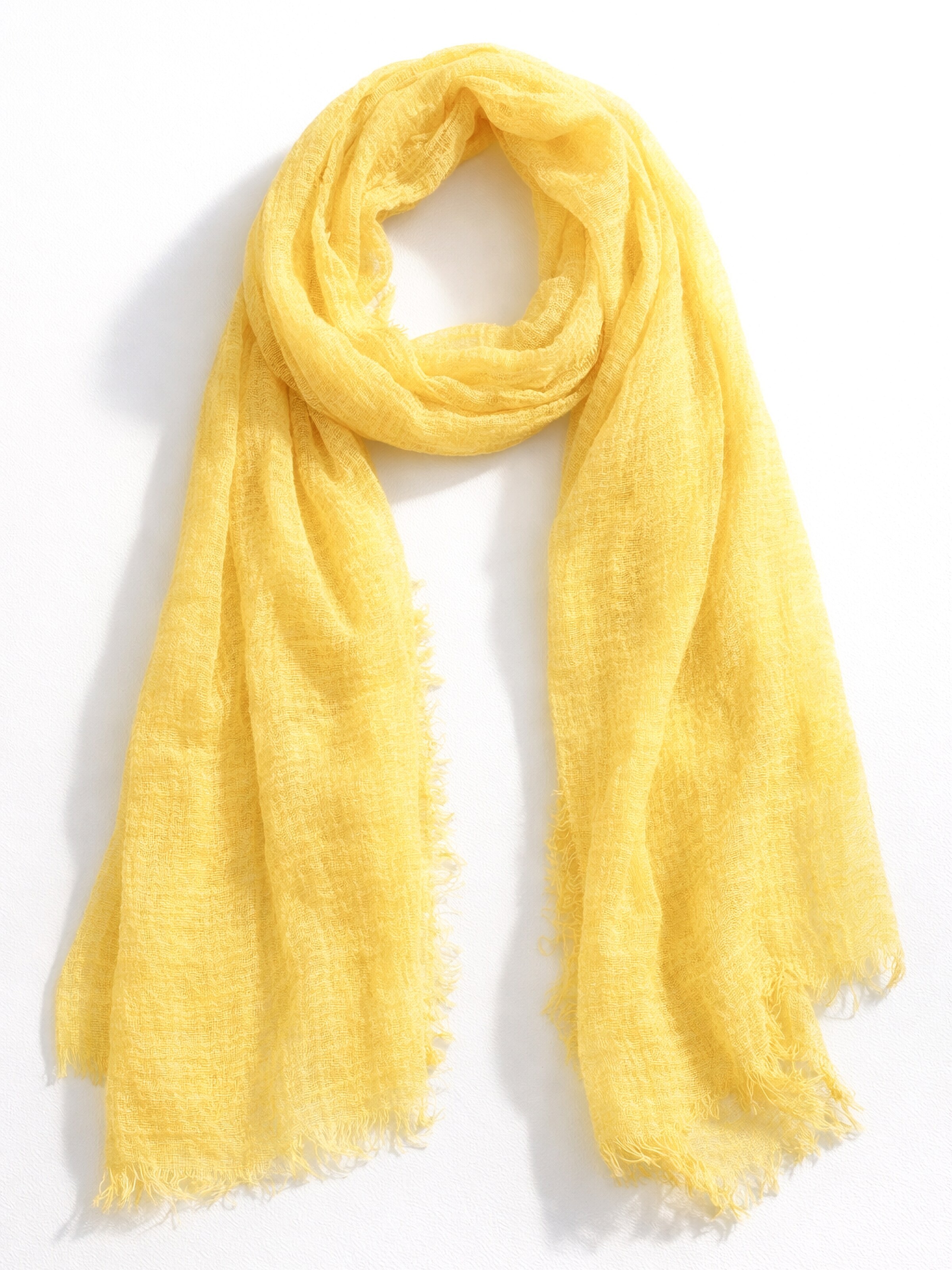 COLLEZIONE ALESSANDRO Scarf 'Soft-i' in Yellow: front