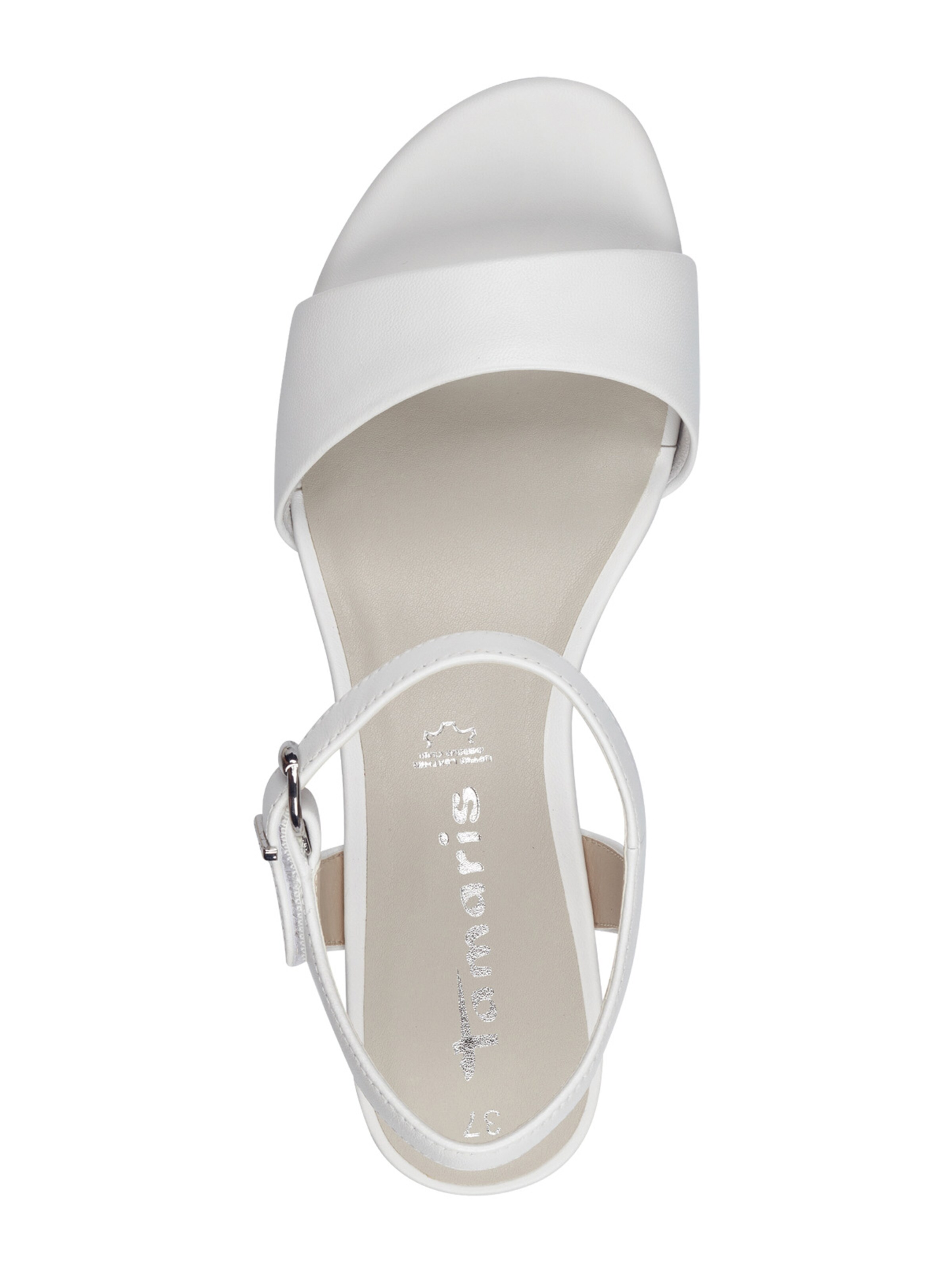 Tamaris Сандали с каишка в бяло