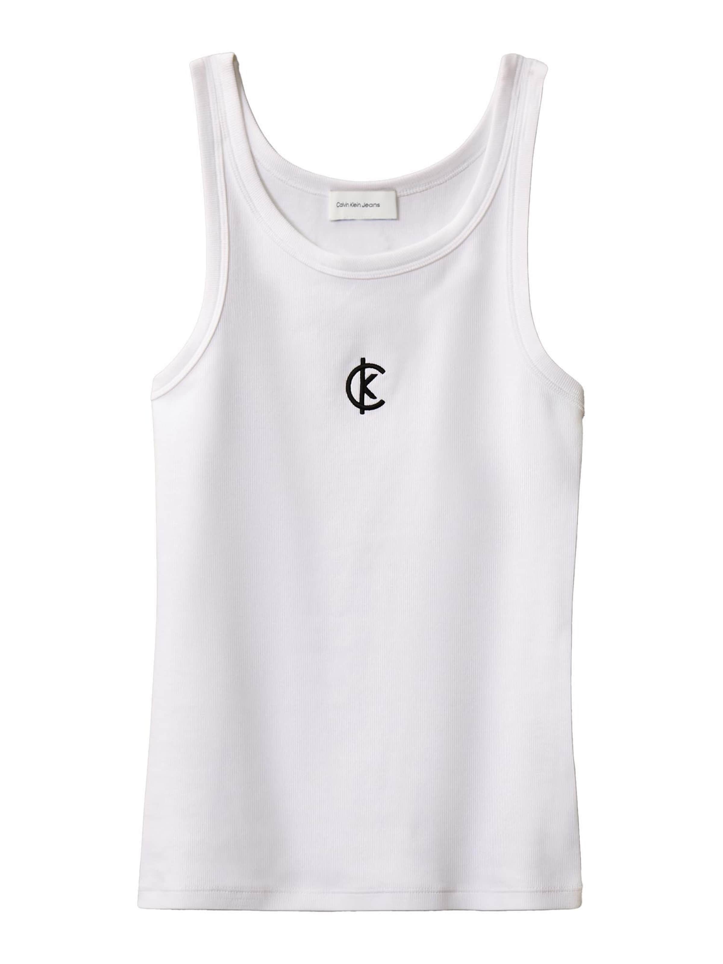 Calvin Klein Jeans Top in Weiß: Vorderseite