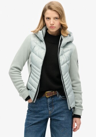 Superdry Fleece Jacket in Green: front