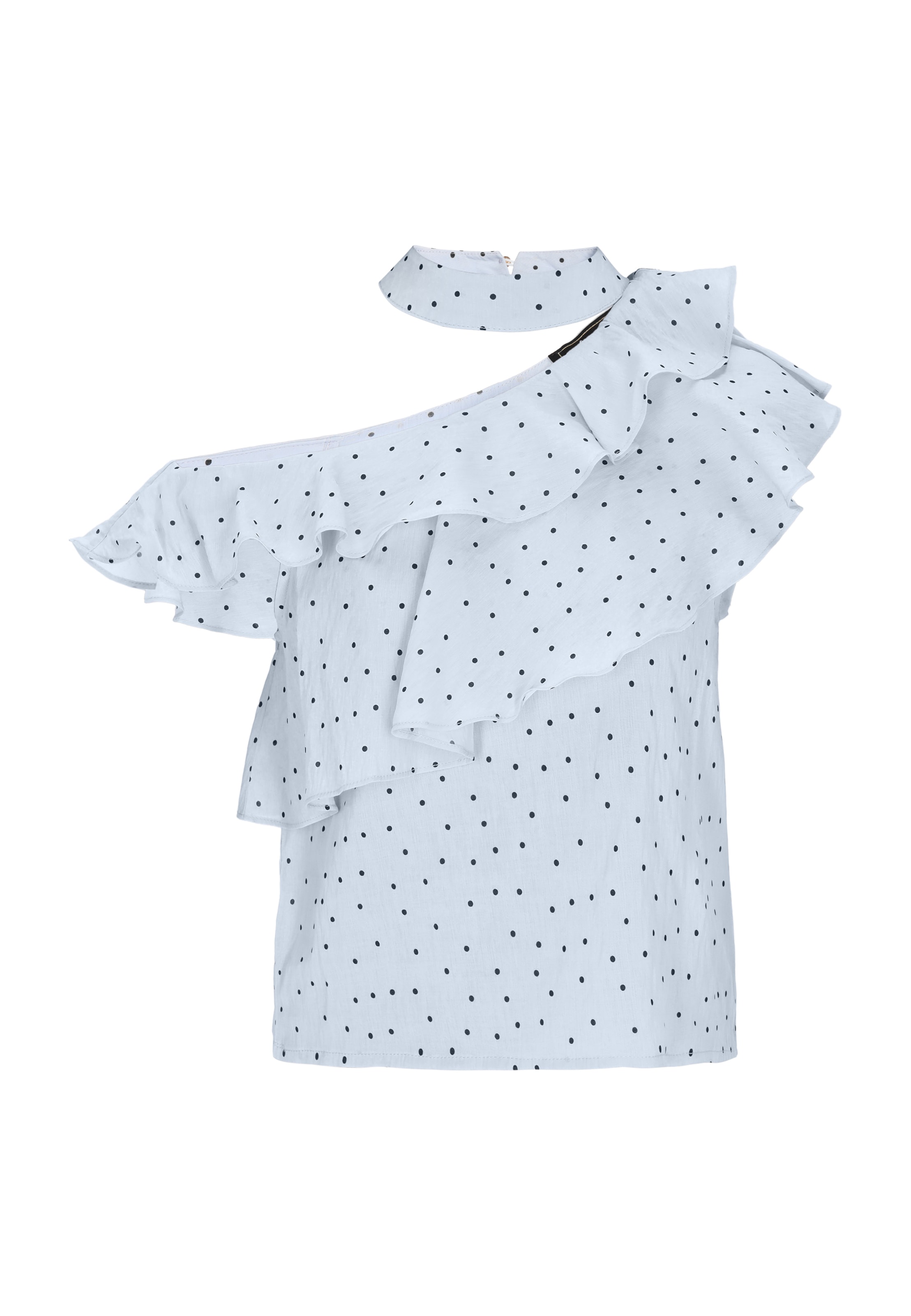 faina - Blusa em azul: frente