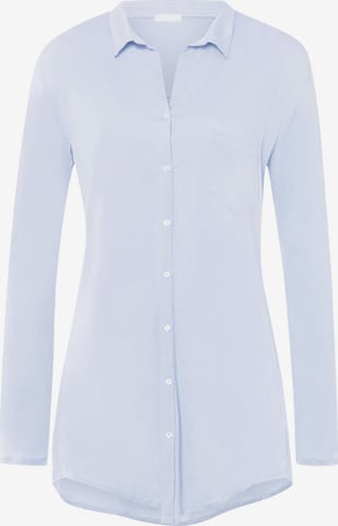 Hanro Nachthemd 'Cotton Deluxe' in Blau: Vorderseite