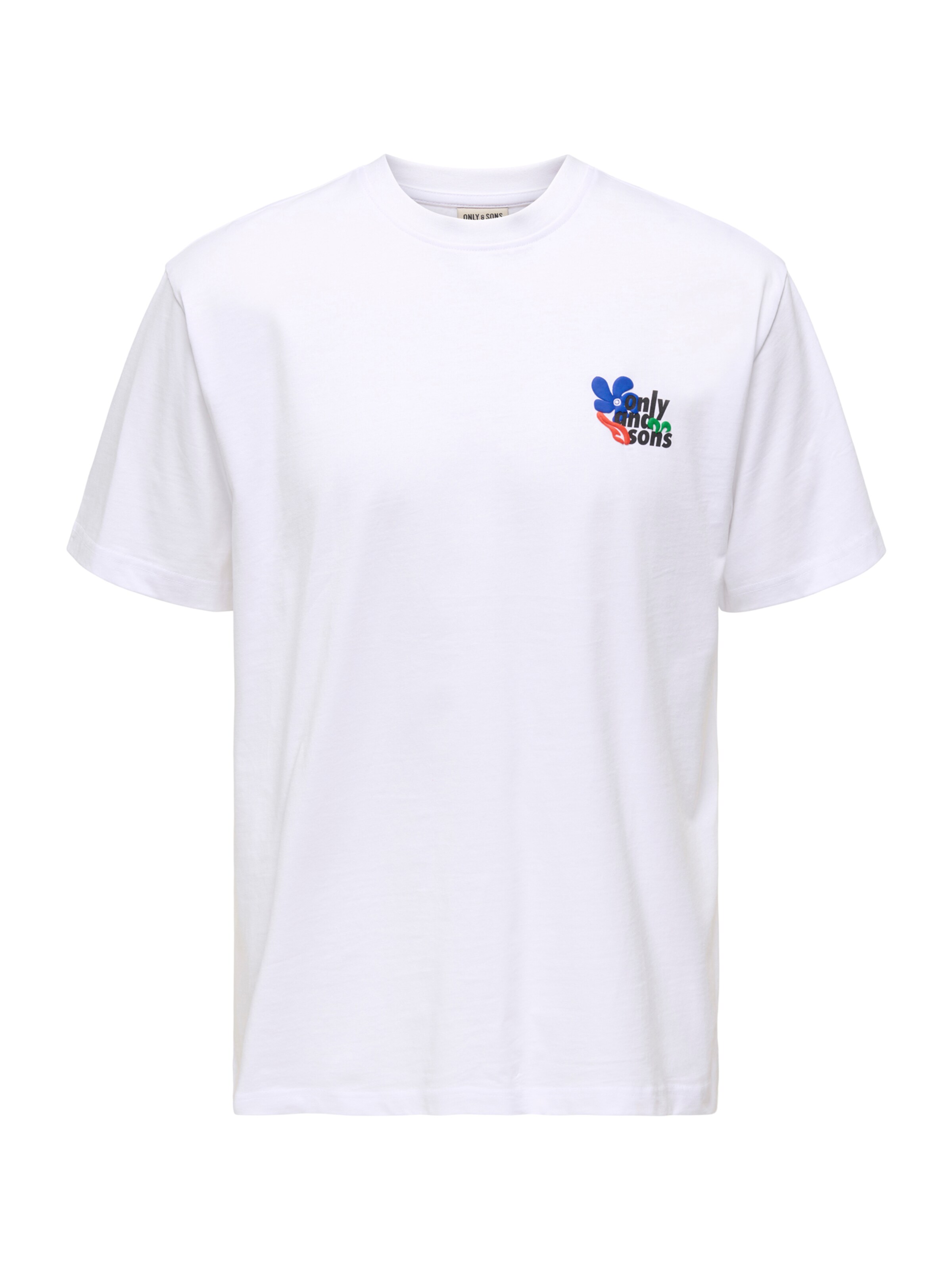 Tricou 'ONSFLEURI' de la Only & Sons pe alb: față
