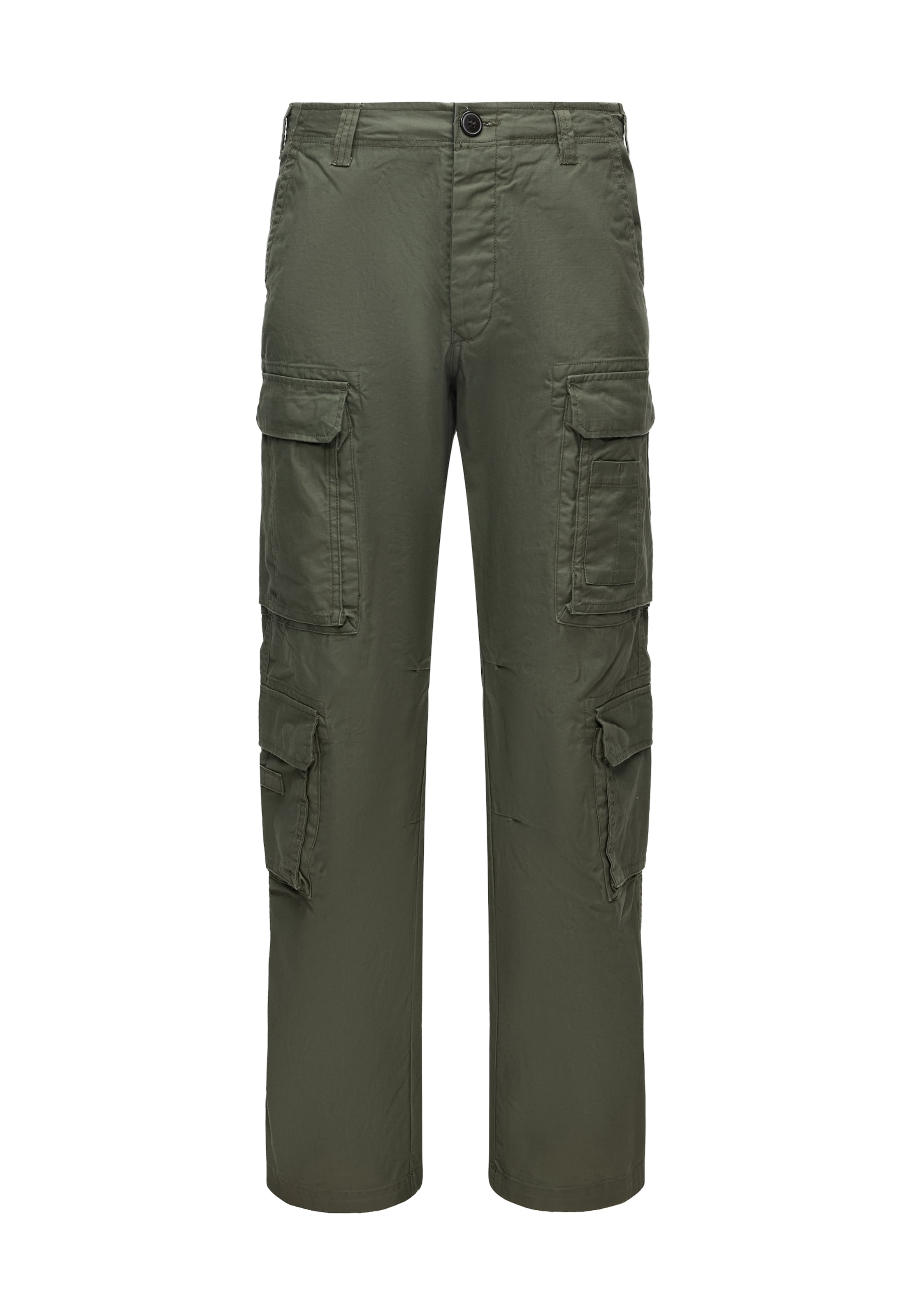 Pantalon cargo Vintage Industries en vert : devant
