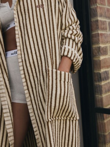 Peignoir long self. en beige