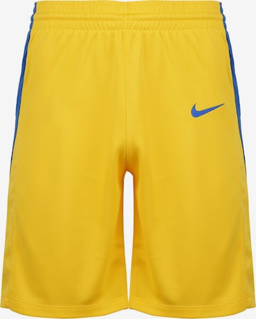 NIKE Loose fit Workout Pants 'Team Stock 20' in Yellow: front