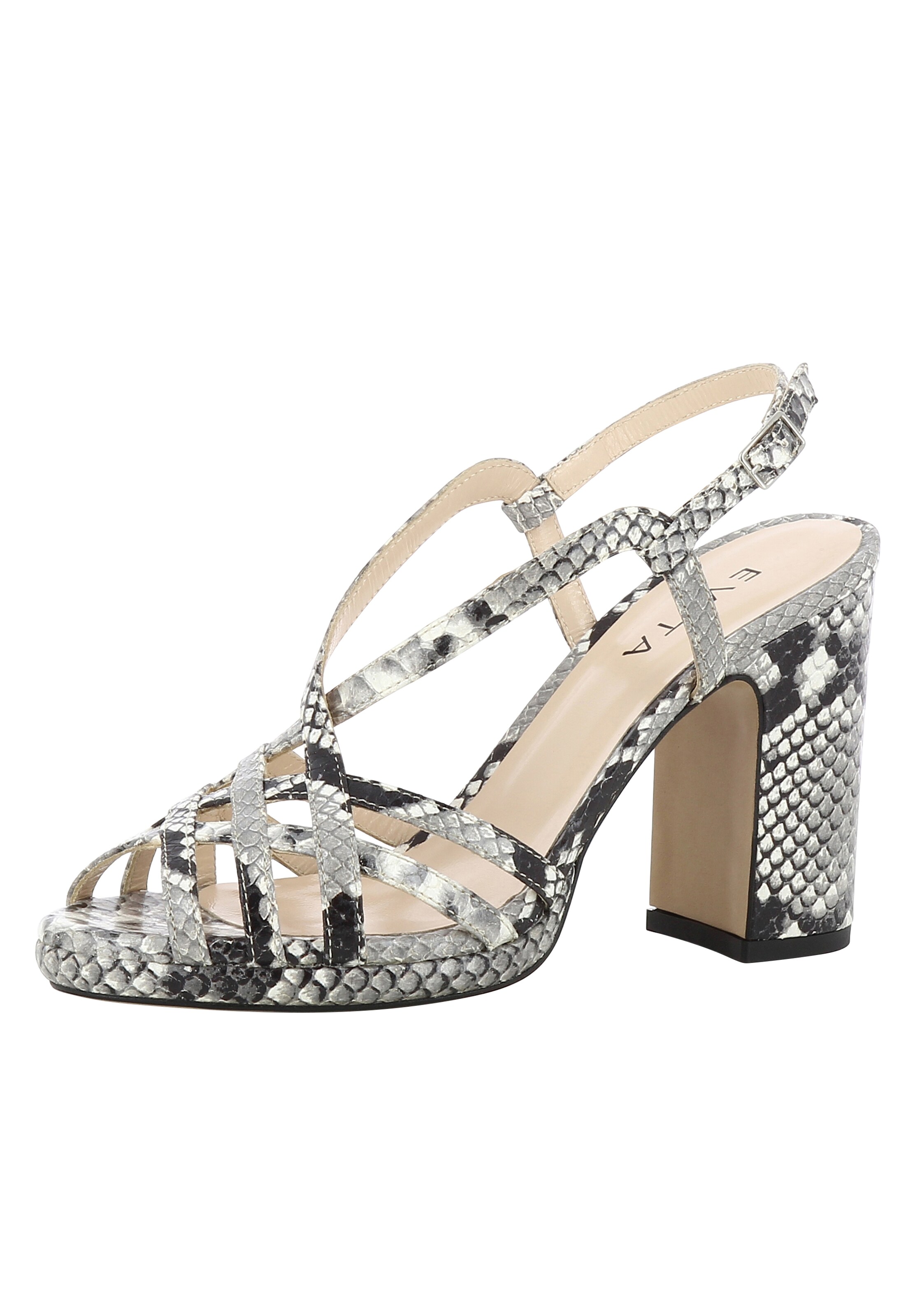 EVITA Sandalen met riem in Grijs: voorkant