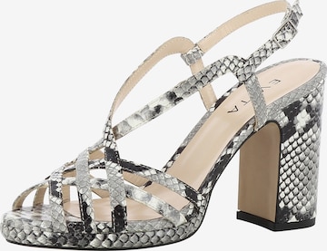 EVITA Strap Sandals in Grey: front