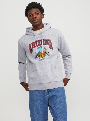 JACK & JONES Sweatshirt 'Bradley Mitch' in Grijs: voorkant