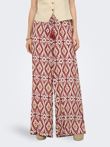 ONLY Baggy Broek 'Gini' in Rood: voorkant