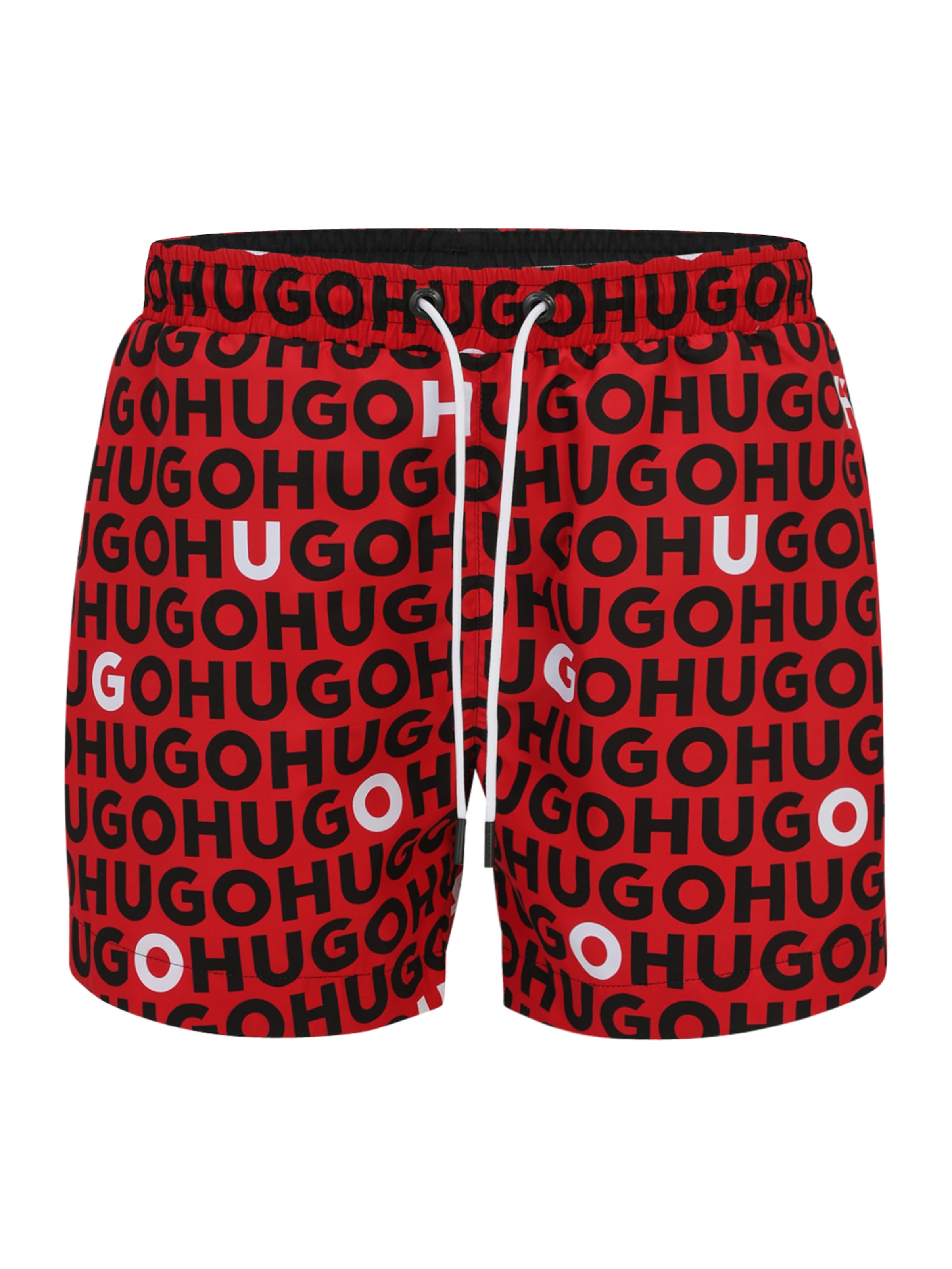 HUGO - Calções de banho 'TORTUGA' em vermelho: frente