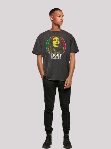 F4NT4STIC T-Shirt 'Bob Marley Logo Badge Reggae Music' in Schwarz