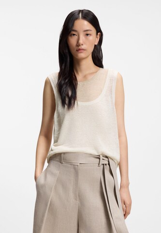 BOSS Stricktop in Beige: Vorderseite