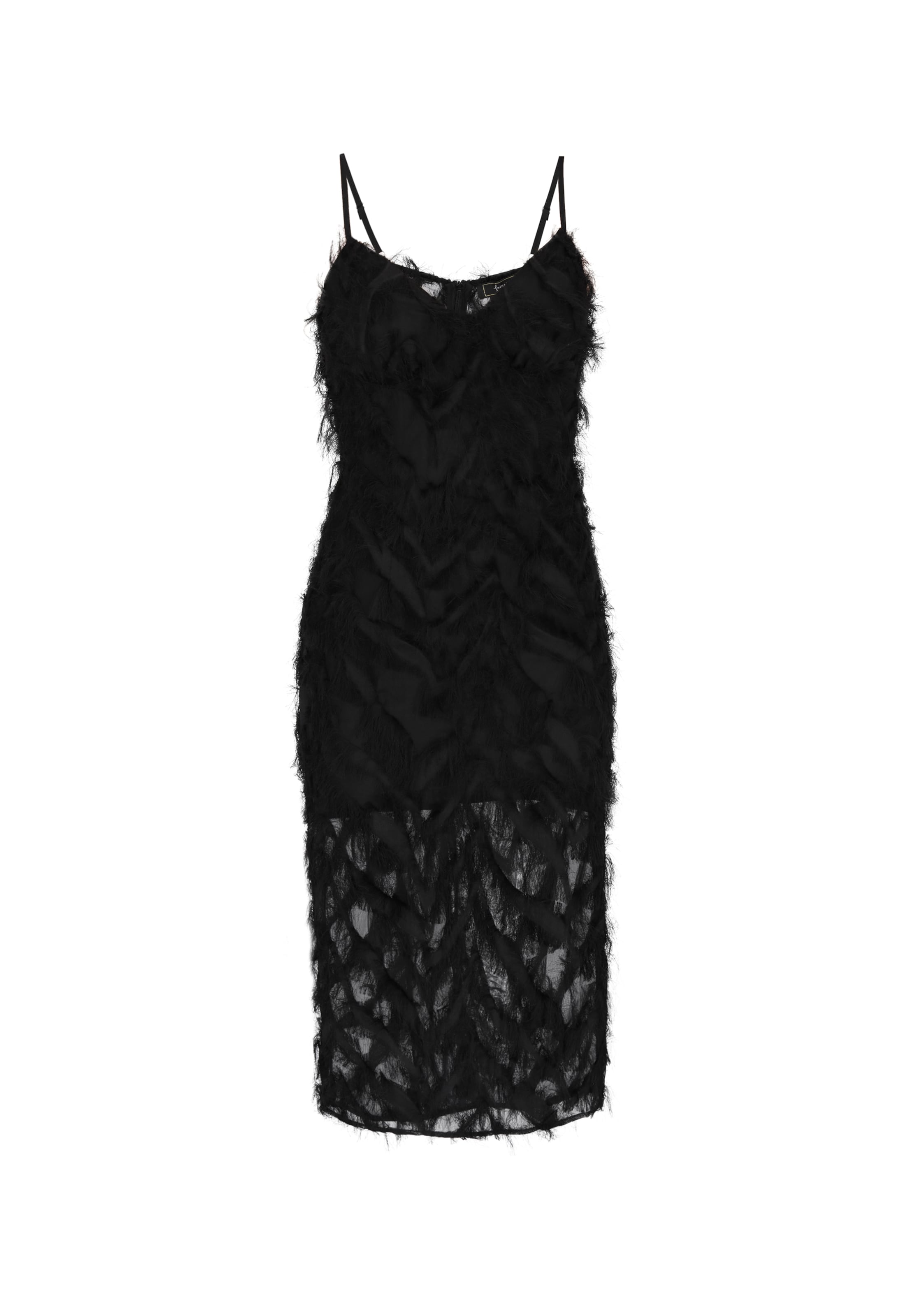 melns faina Kleita: no priekšpuses