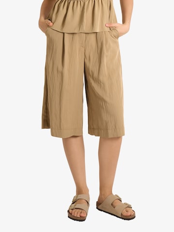 Loosefit Pantalon à pince Dixie en beige : devant