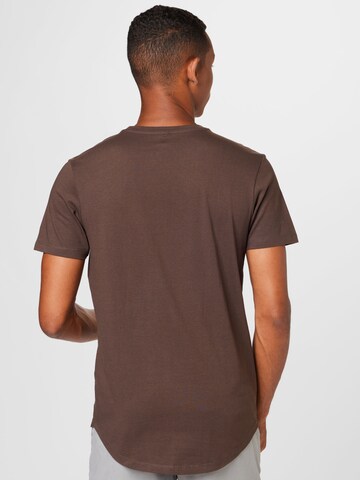 Coupe regular T-Shirt JACK & JONES en marron