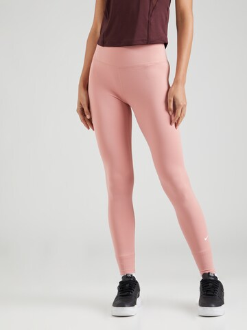 NIKE Skinny Sporthose 'One' in Rot: Vorderseite